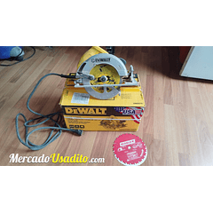 Sierra circular 7 1/4 DeWALT DWE575 usada y disco DIABLO nuevo.