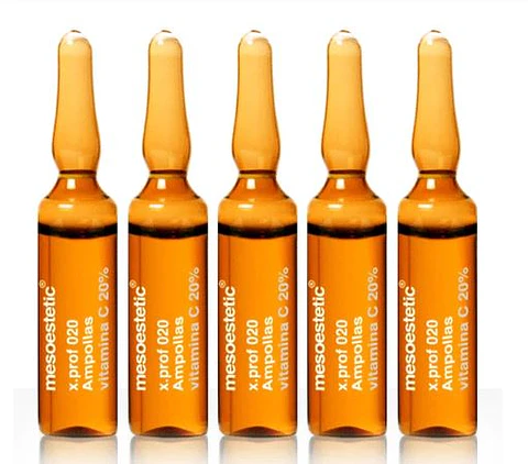 5 Ampollas  Vitamina C  (5 ml c/u) Mesoestetic