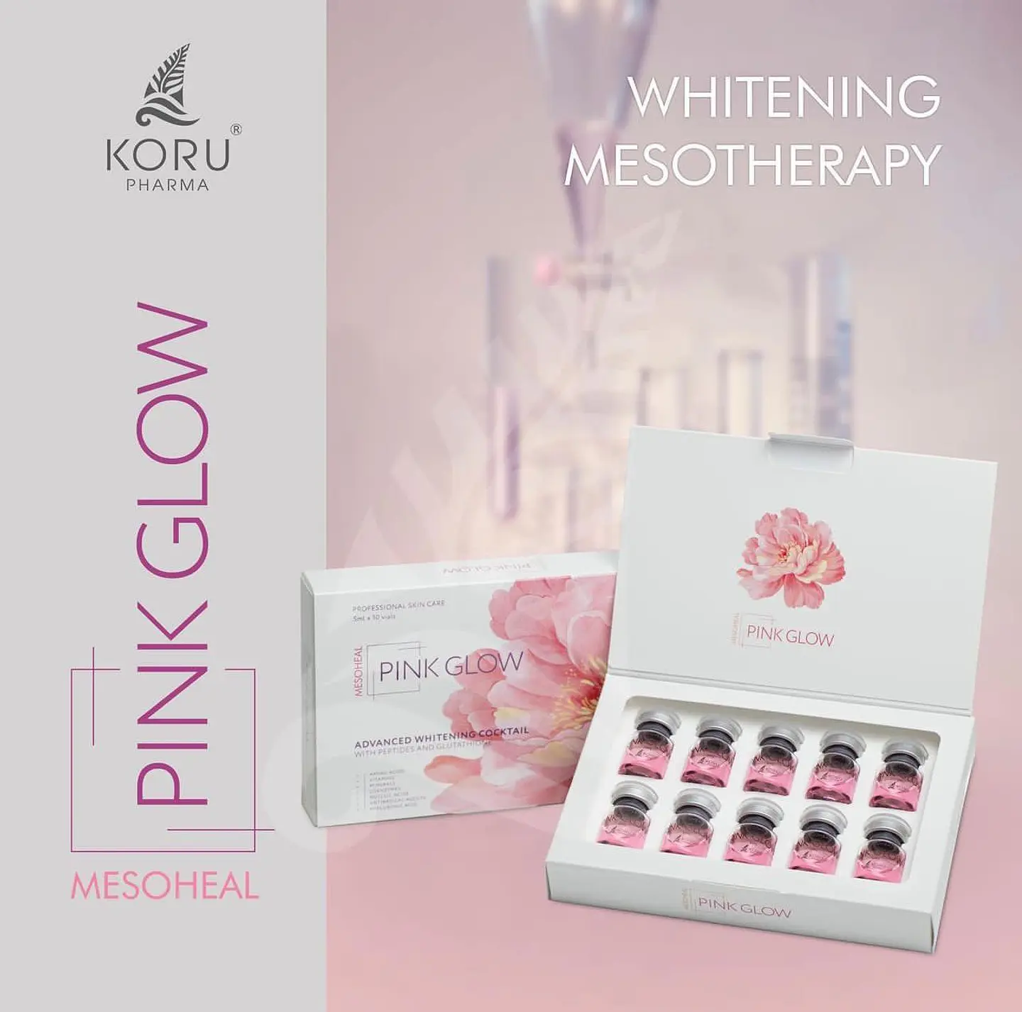 CAJA 10 Viales  5 ml Mesoheal Pink Glow 2