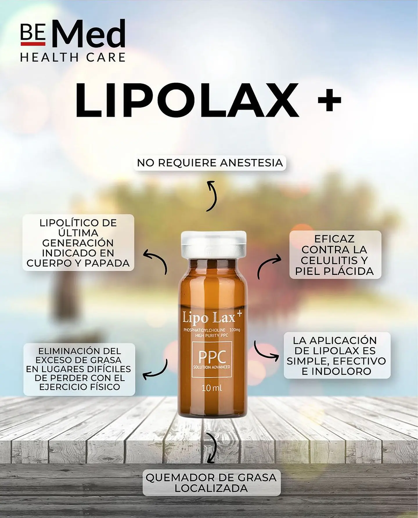 CAJA 10 VIALES  LIPO LAX + 10 ML   CUERPO Y PAPADA 3