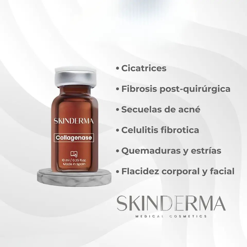 1 VIAL 10 ML COLAGENASA Liquída de 500 UI 2