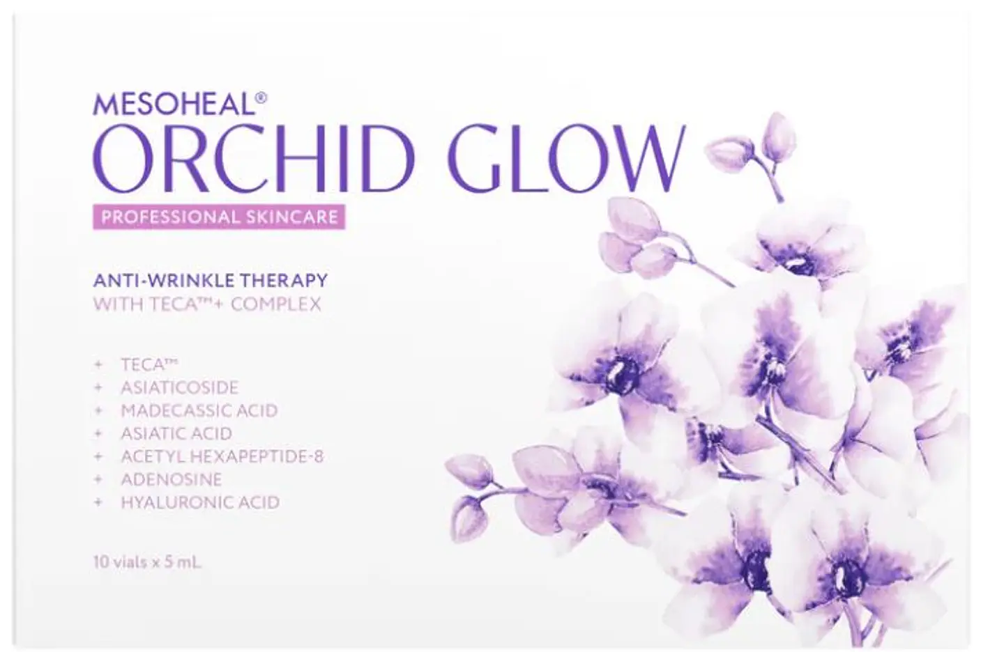 Orchid Glow una piel radiante y rejuvenecida. CAJA 10 VIALES 5 ML 1