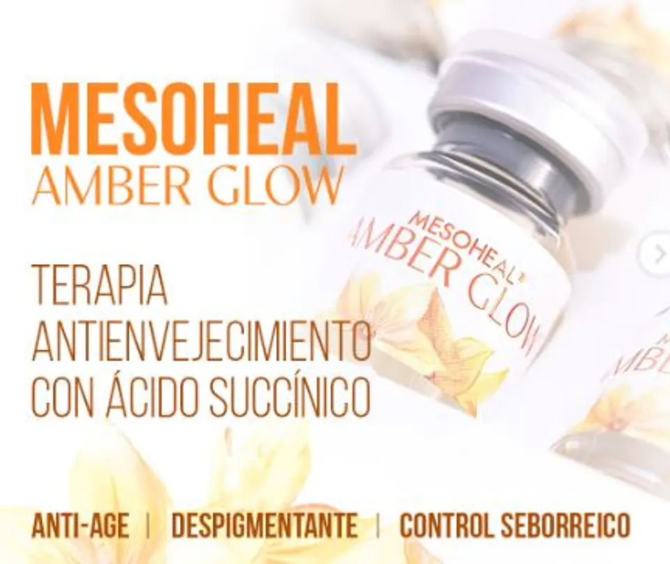  AMBER GLOW  Mesoheal® REVITALIZA, NUTRE Y DESPIGMENTA CAJA 10 VIALES  3