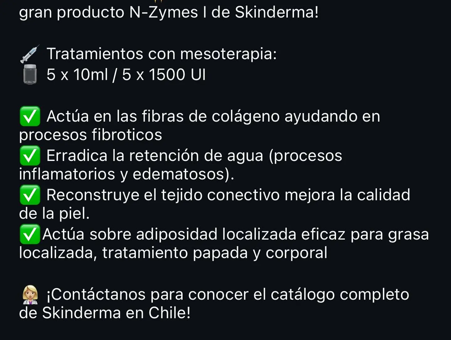 Caja de 5 viales de 10ml. N zymes 5 viales 10ml 1500 ui liofilizado  5