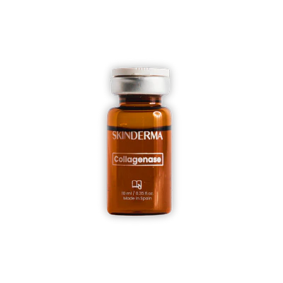 Caja de 5 viales de 10ml.  COLAGENASA Liquída de 500 UI