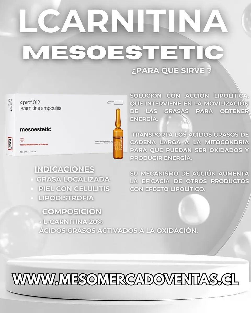 10  (AMPOLLAS 5 ML)  LCARNITINA  MESOESTETIC  2