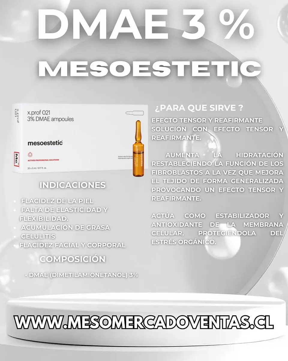 DMAE 3% Mesoestetic (10 ampollas / 5ml) 2