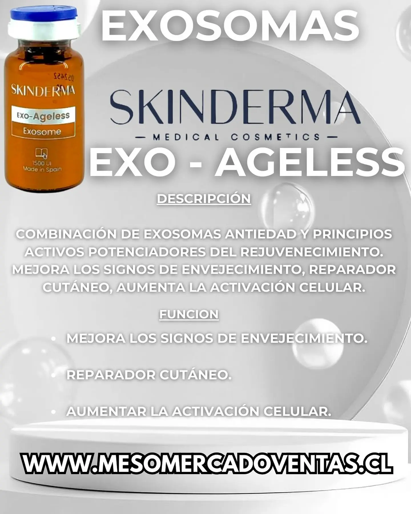 1 VIAL 10ML EXOSOMAS Ageless LIOFILIZADO RECONSTITUIR  1