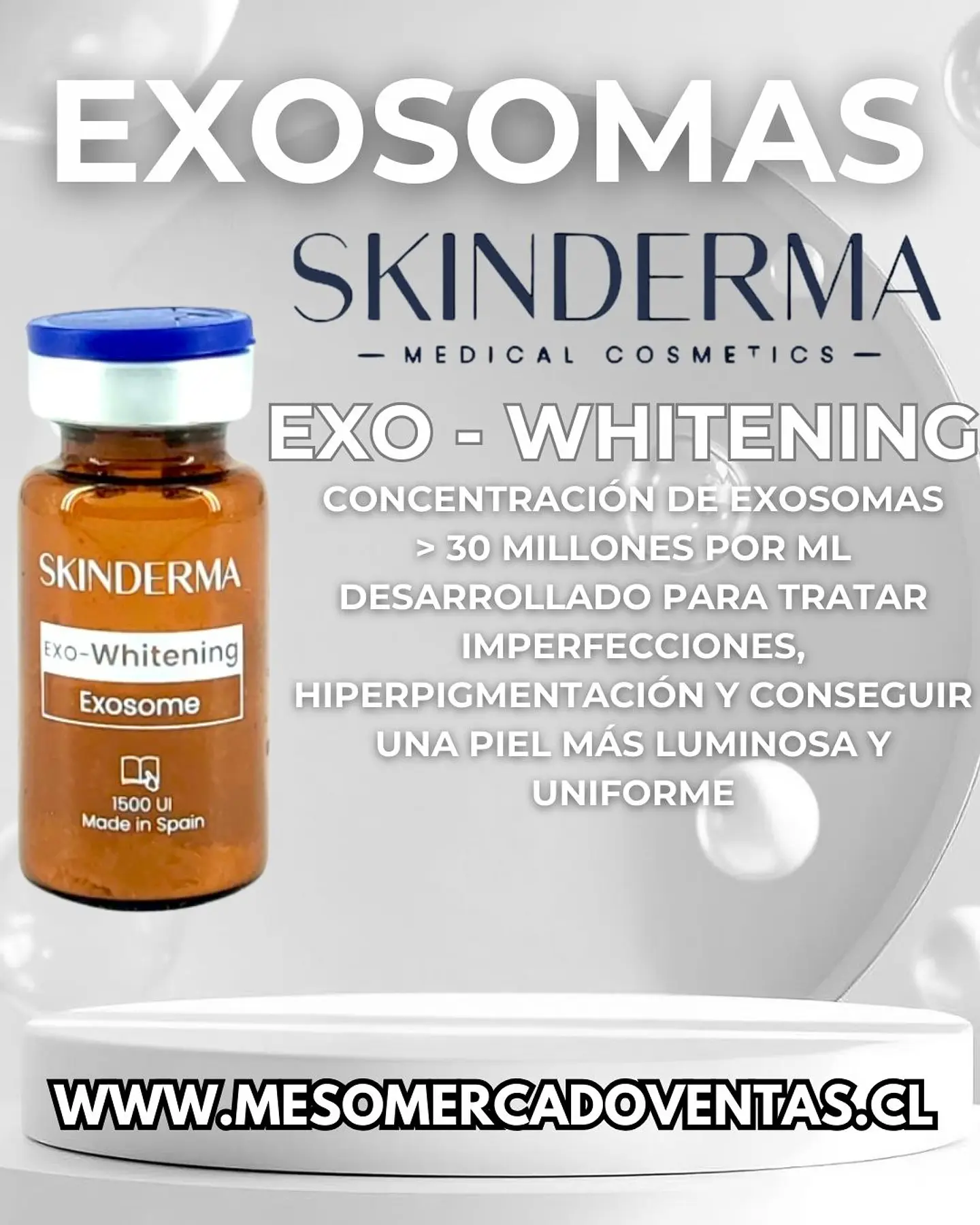 Exosomes Whitening LIOFILIZADO  5 VIAL 10 ML  1500UI Reconstituir  8