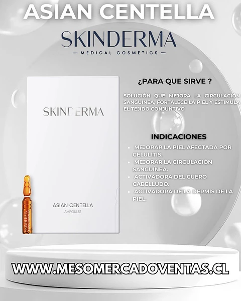 10 AMPOLLAS 2 ML ASIAN CENTELLA SKINDERMA