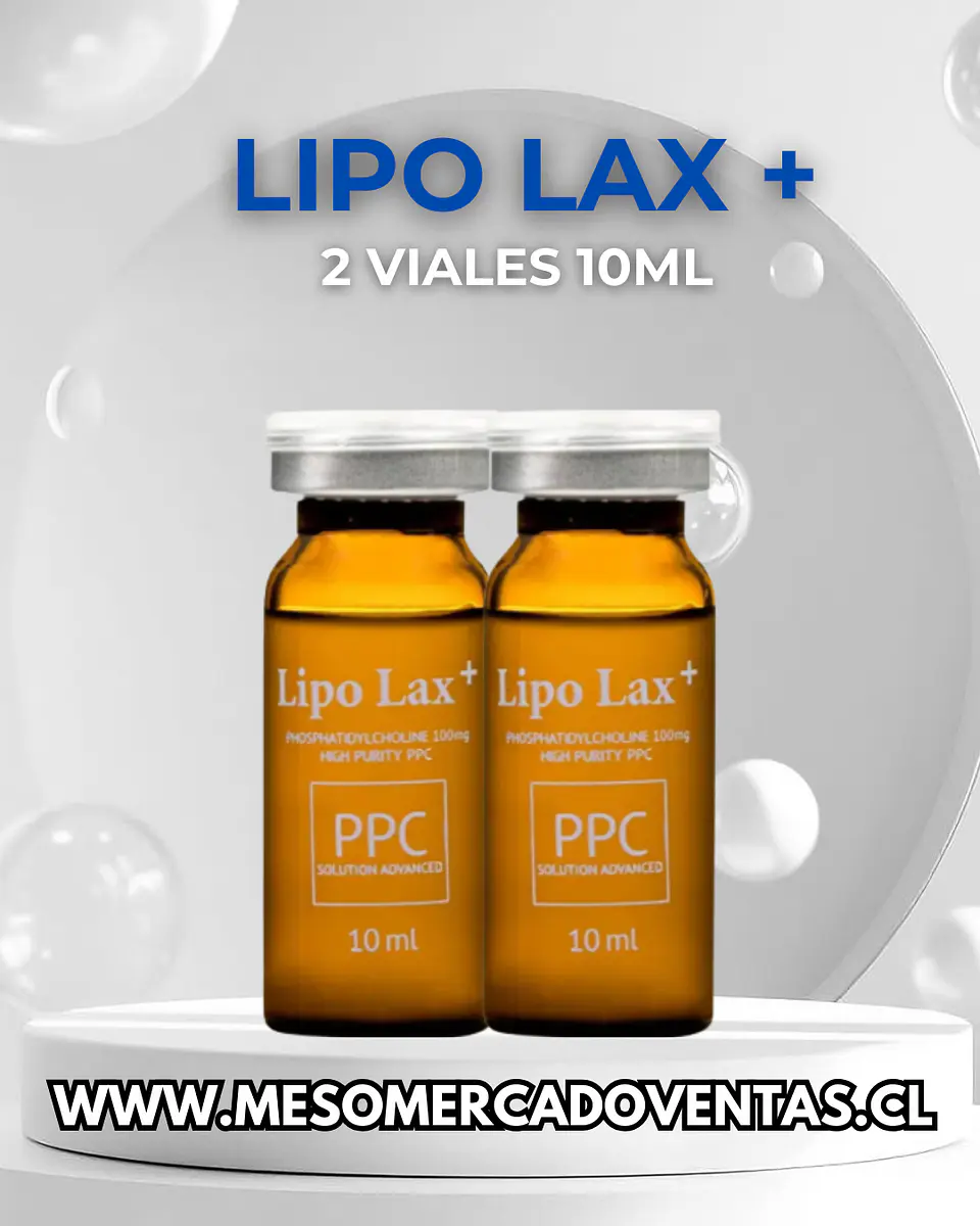 2 VIALES  LIPO LAX + 10 ML   CUERPO Y PAPADA 2