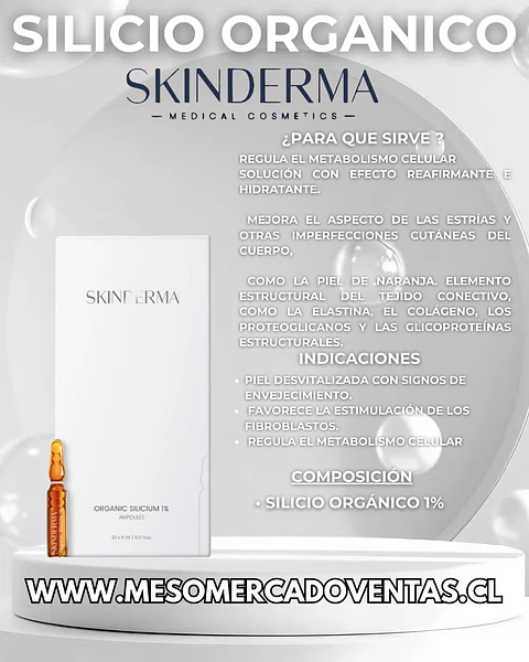 5  AMPOLLAS 5 ML SILICIO ORGANICO SKINDERMA