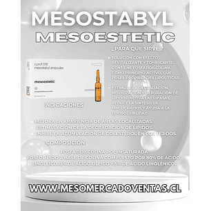 MESOSTABYL CAJA 100 AMP QUEMADOR Mesoestetic (100 ampollas / 5ml)-