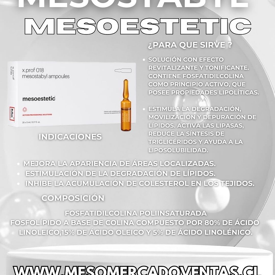 MESOSTABYL CAJA 100 AMP QUEMADOR Mesoestetic (100 ampollas / 5ml)- 2
