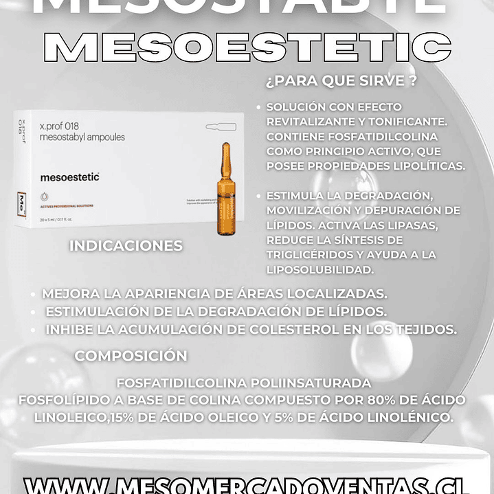 MESOSTABYL CAJA 100 AMP QUEMADOR Mesoestetic (100 ampollas / 5ml)- 2