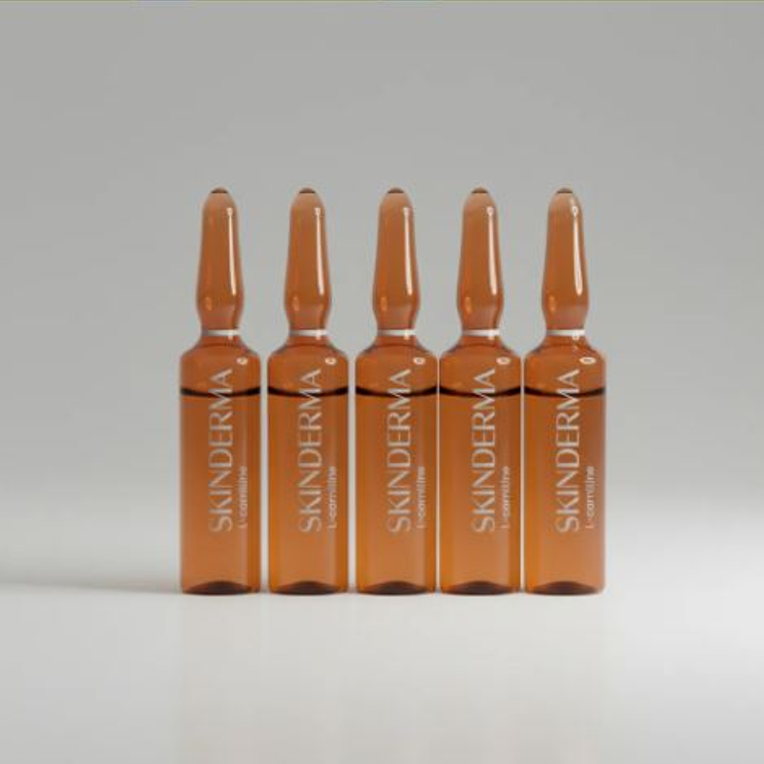 10 AMPOLLAS 5 ML L - CARNITINA  SKINDERMA 8
