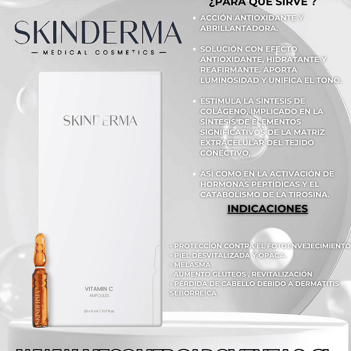 1 AMP 5 ML VITAMINA C 20 % SKINDERMA  6