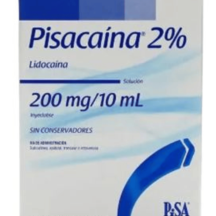 1 vial 10 ml  Lidocaina (Pisacaina) 2%   3