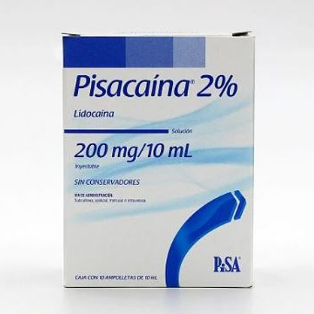 1 vial 10 ml  Lidocaina (Pisacaina) 2%   6