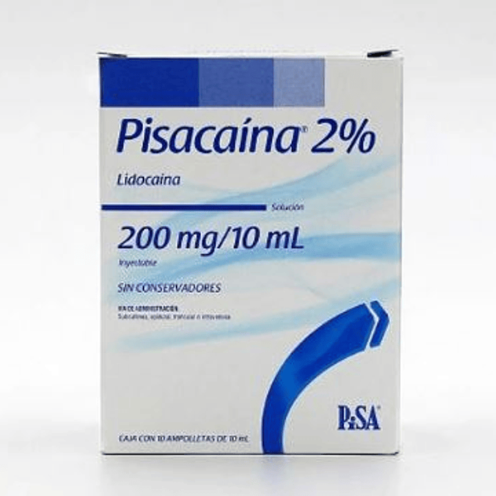 1 vial 10 ml  Lidocaina (Pisacaina) 2%   6