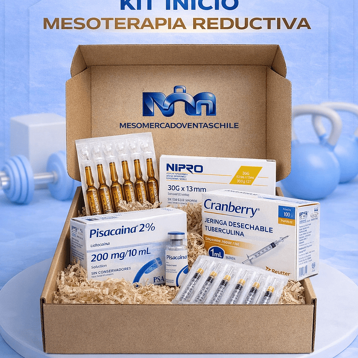 🔥 KIT INICIO MESOTERAPIA REDUCTIVA 10 AMP MESOSTABYL + JERINGAS 27 G 1/2  Y 1 VIAL LIDOCAINA 10 ML  1