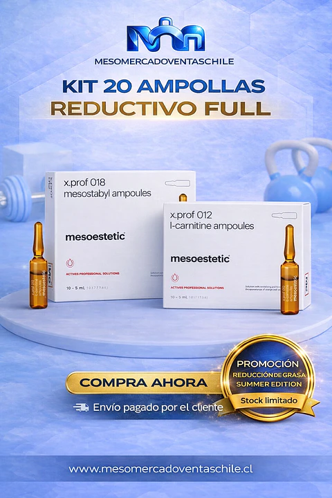 KIT REDUCTIVO FULL 20 AMP - 10 MESOSTABYL -10 LCARNITINA MESOESTETIC 