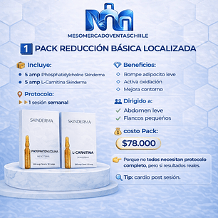 1️⃣ PACK REDUCCIÓN BÁSICA LOCALIZADA ( 5 FOSFA +  5 LCARN SKINDERMA)