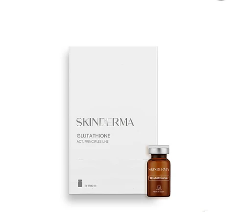 CAJA  5 viales 10 ml  Glutatión 1500 UI de SKINDERMA LIOFILIZADO 