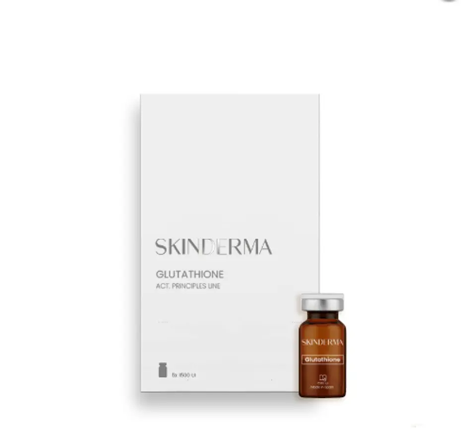 CAJA  5 viales 10 ml  Glutatión 1500 UI de SKINDERMA LIOFILIZADO  1