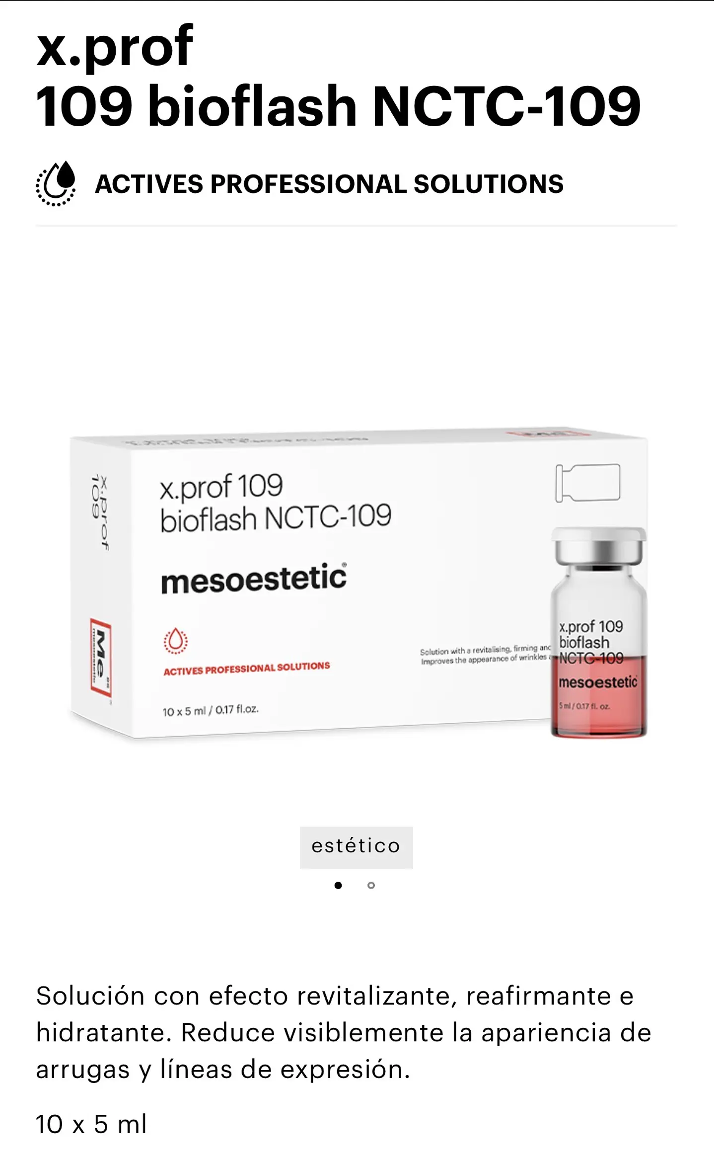 CAJA 10 viales 5ML x.prof 109 bioflash NCTC-109 1