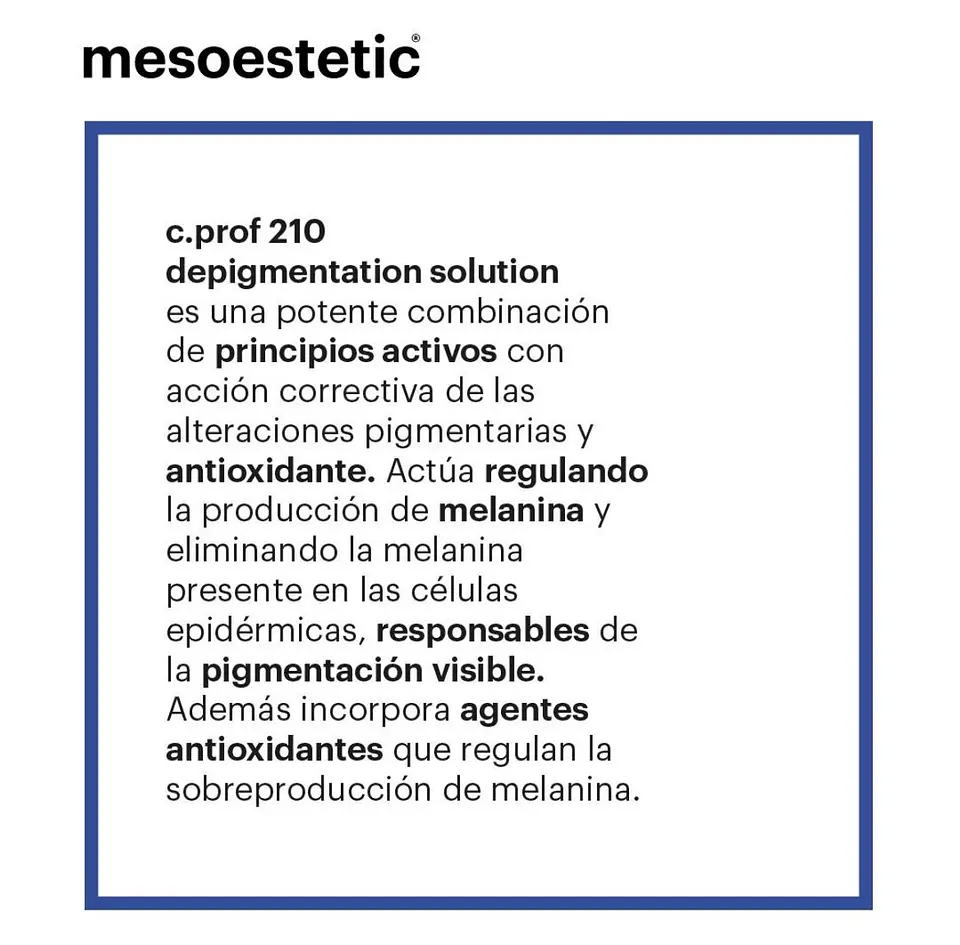 caja 5 viales 5 ml despigmentante solución 210 mesoestetic  4