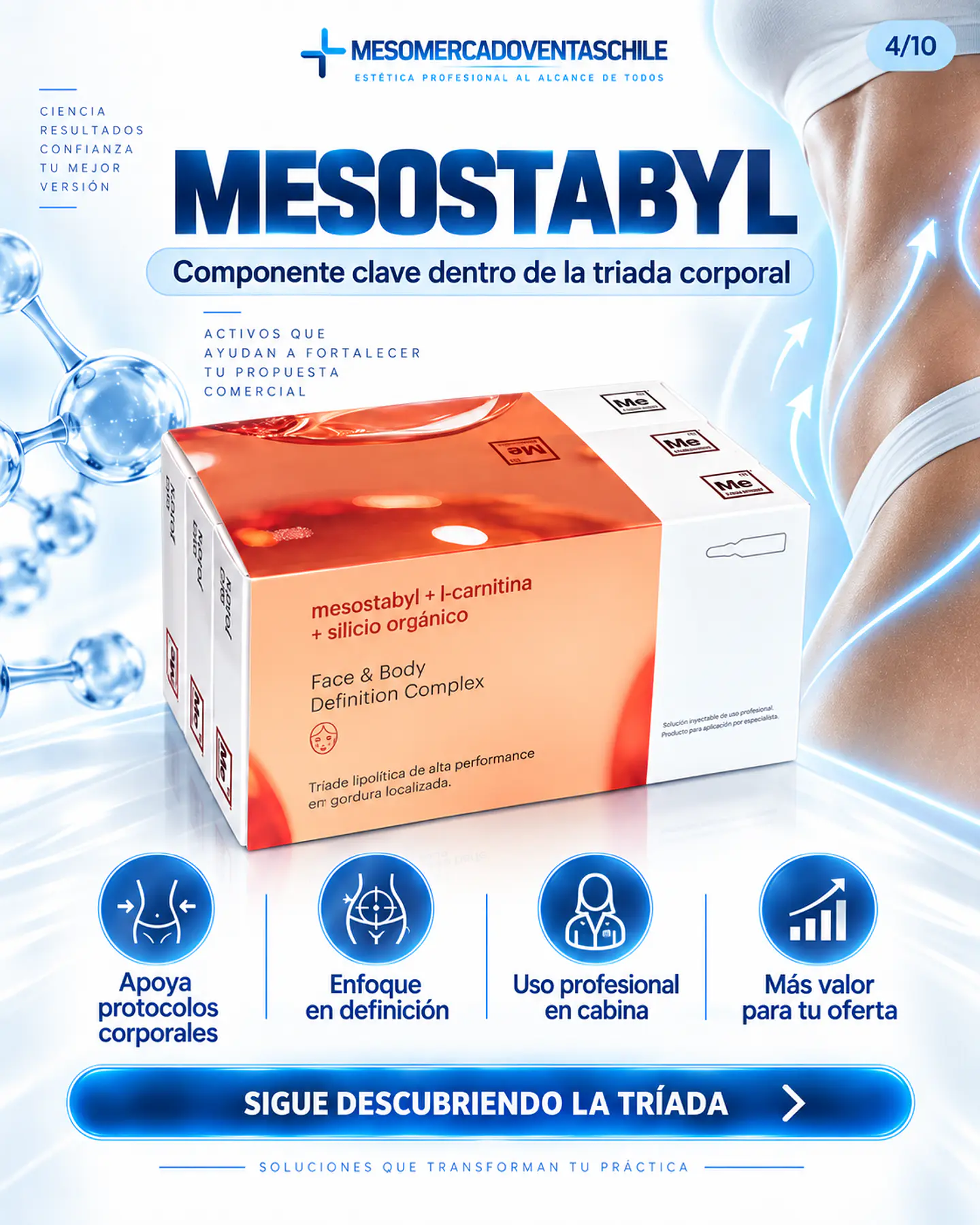TRIADE PACK LIPOLITICO 30 amp MESO SILICIO Y LCARNITINA  9