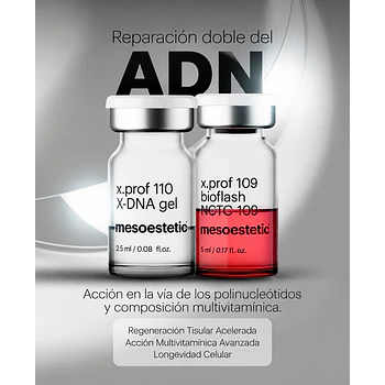 1 vial BIOFLASH NCTC + 1 vial X-DNA: BIOREVITALIZACIÓN EN DOBLE ACCIÓN