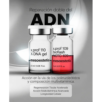 1 vial BIOFLASH NCTC + 1 vial X-DNA: BIOREVITALIZACIÓN EN DOBLE ACCIÓN