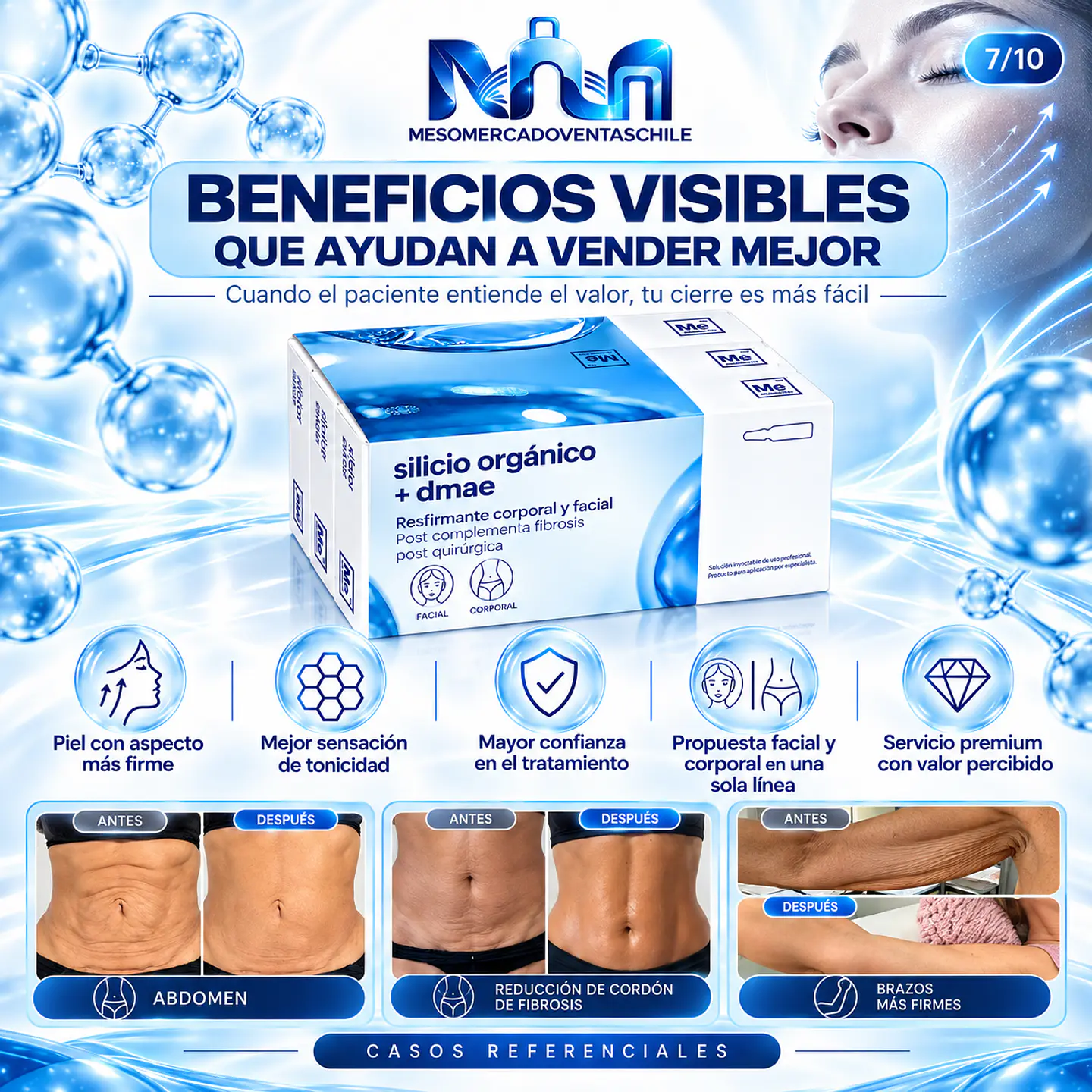 POST LIPO REDUCE Y REAFIRMA 10  amp silicio y 10 Dmae Mesoestetic  9