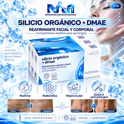 POST LIPO REDUCE Y REAFIRMA 10  amp silicio y 10 Dmae Mesoestetic 
