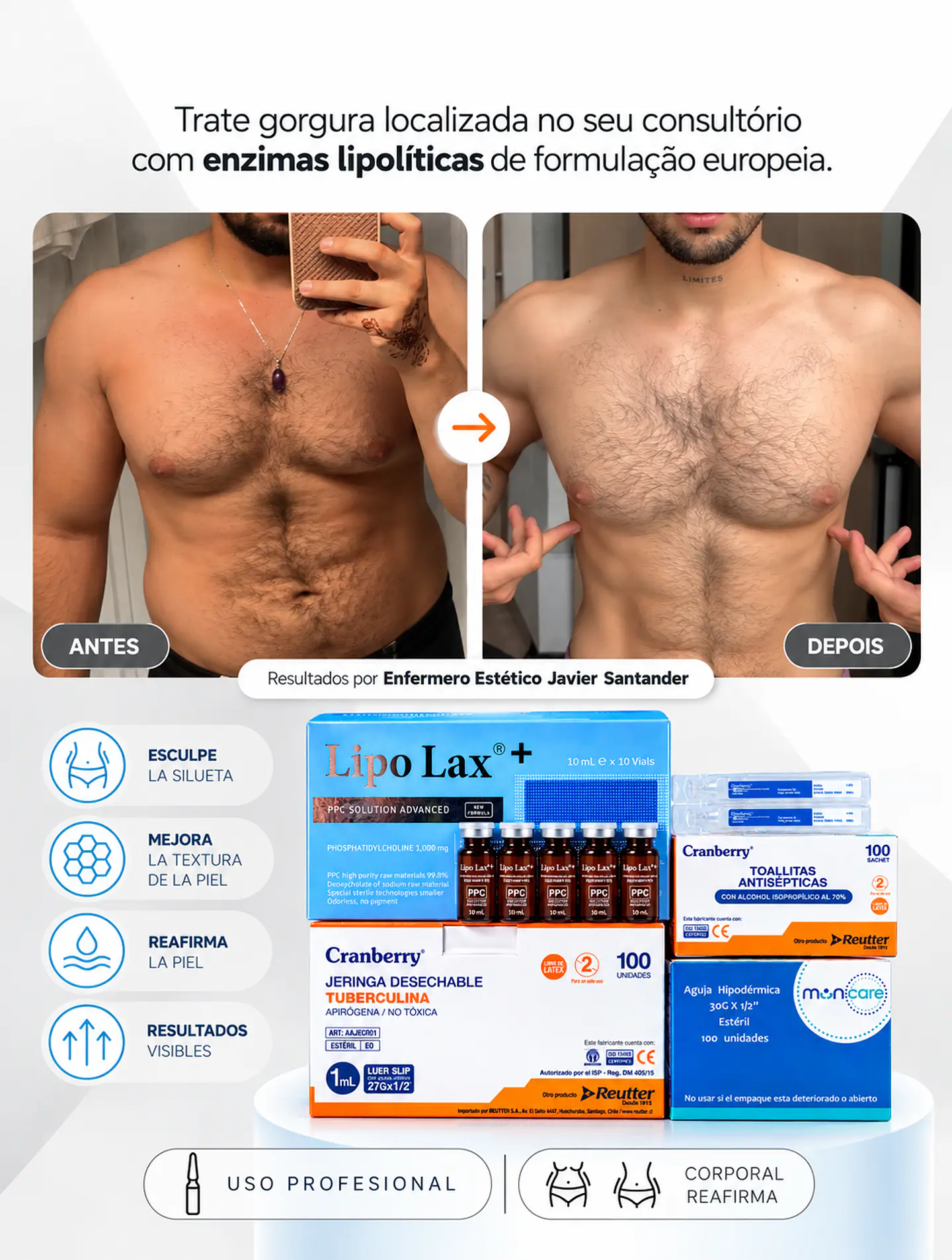 KIT MESO REDUCE  LIPO LAX + 5 viales Lipo Lax +  2