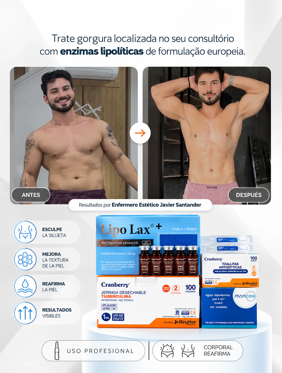 KIT MESO REDUCE  LIPO LAX + 5 viales Lipo Lax +  3