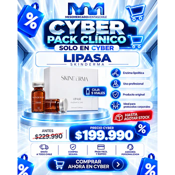 pack 5 viales lipasa Skinderma 
