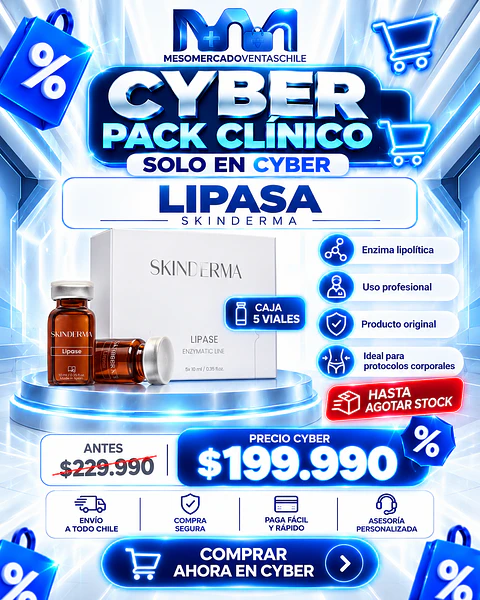 pack 5 viales lipasa Skinderma 