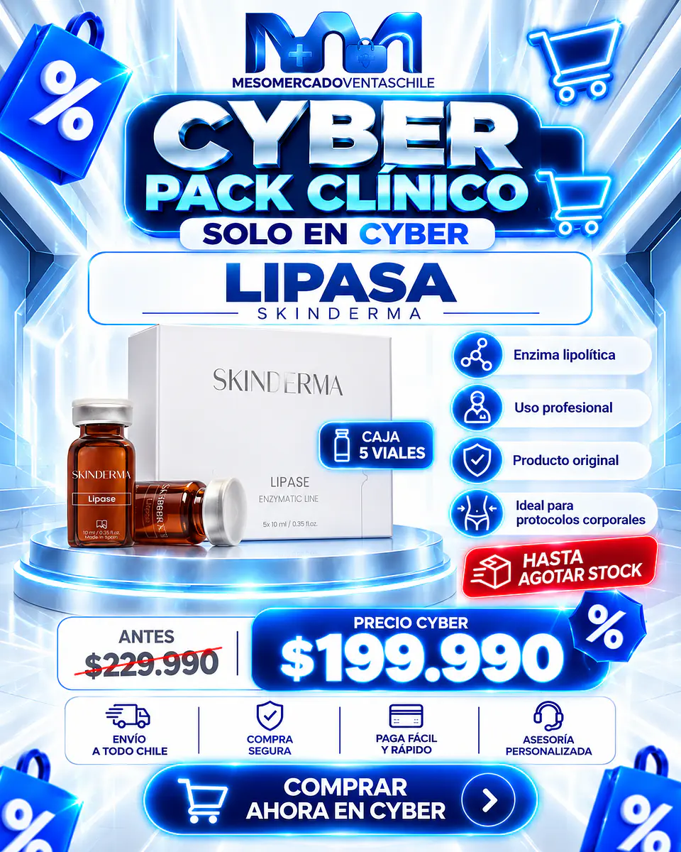 pack 5 viales lipasa Skinderma  1