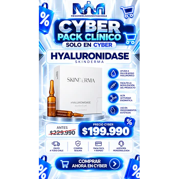 pack 5 viales hialuronidasa Skinderma 