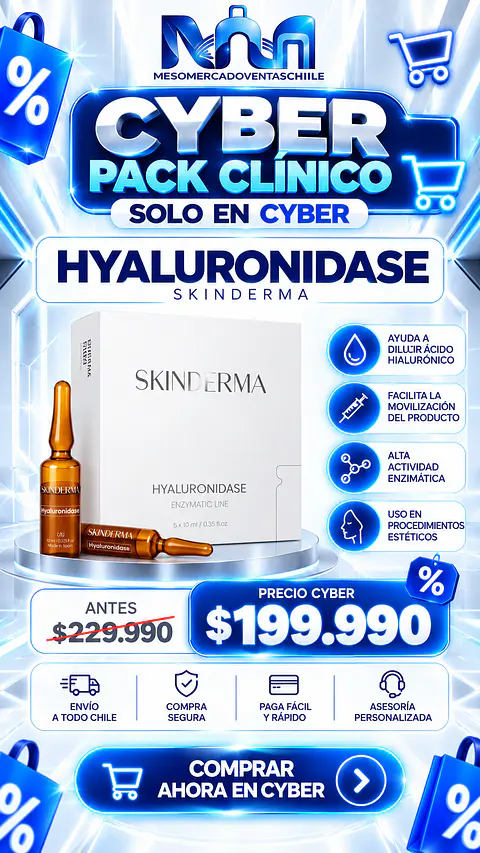 pack 5 viales hialuronidasa Skinderma 