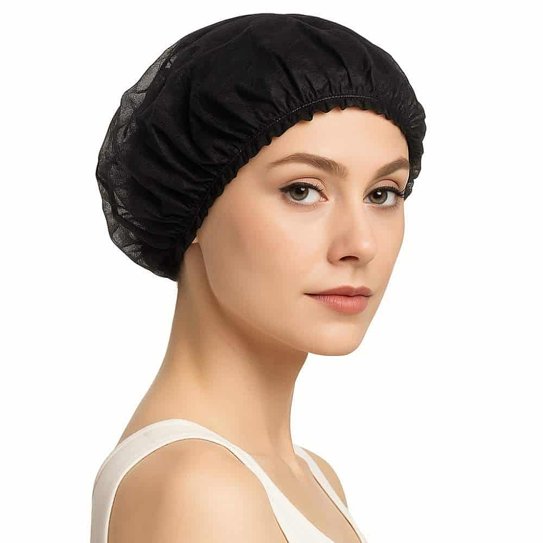 Cofia desechable 100 unidades Negras 1