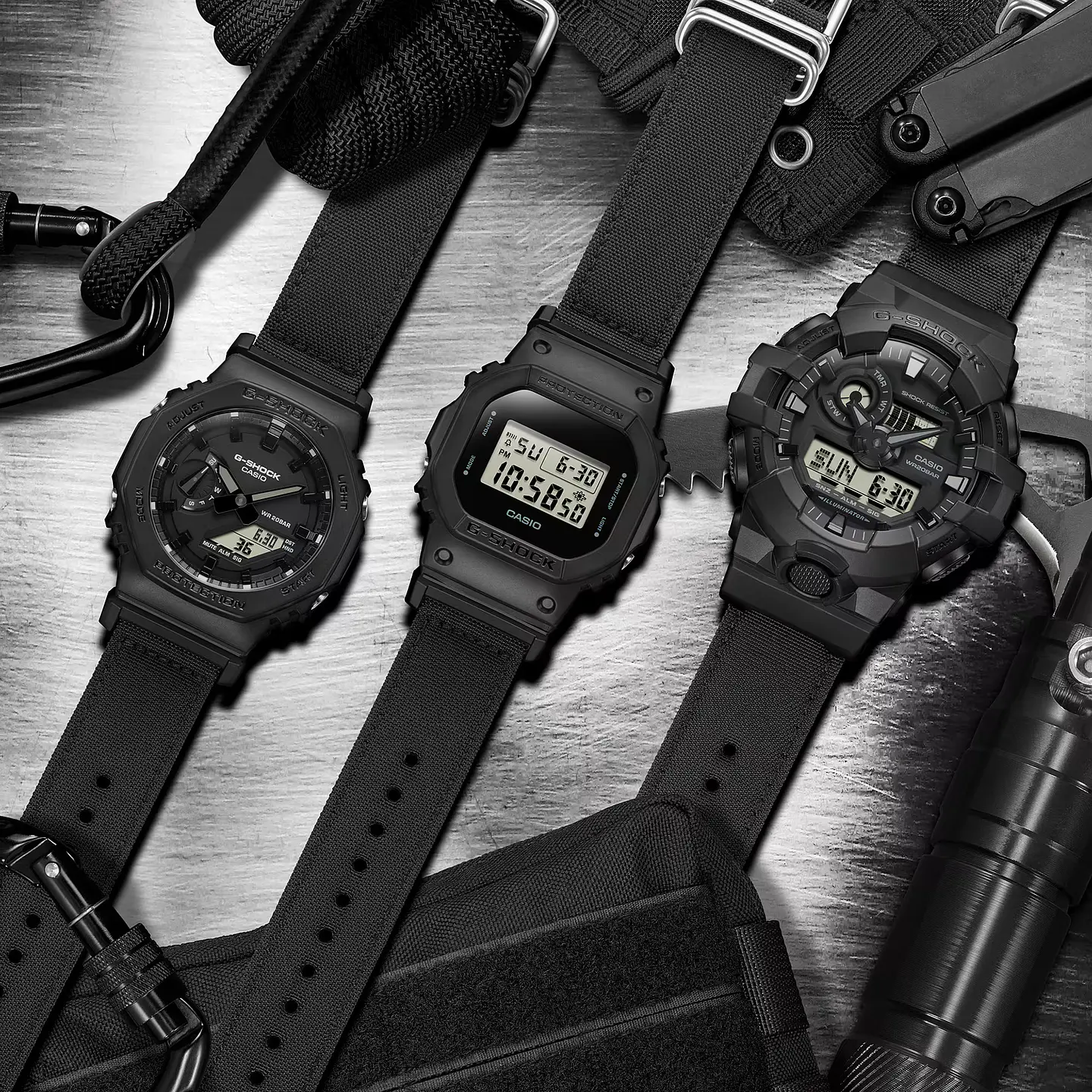 Serie Cordura negra utilitaria GA-2100BCE-1AER 3