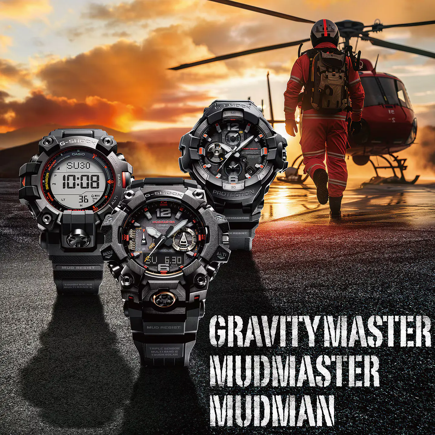 Black And Emergency Color Series Mudmaster GWG-B1000EC-1AER 12