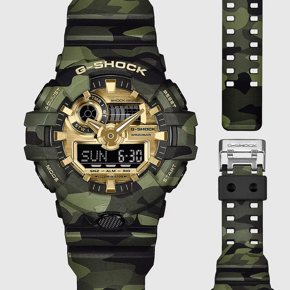Camo & Gold Edition Series GA-700CMG-3AER 4