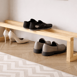 zapatero de madera minimalista