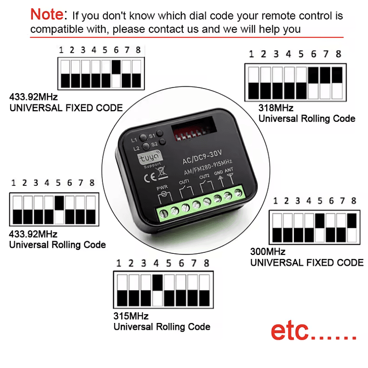 Controlador Inteligente WiFi para Portón 2 Canales Tuya – 10A | Gate Smart Switch 2P 3