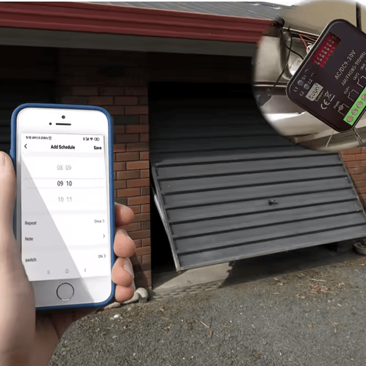 Controlador Inteligente WiFi para Portón 2 Canales Tuya – 10A | Gate Smart Switch 2P 2